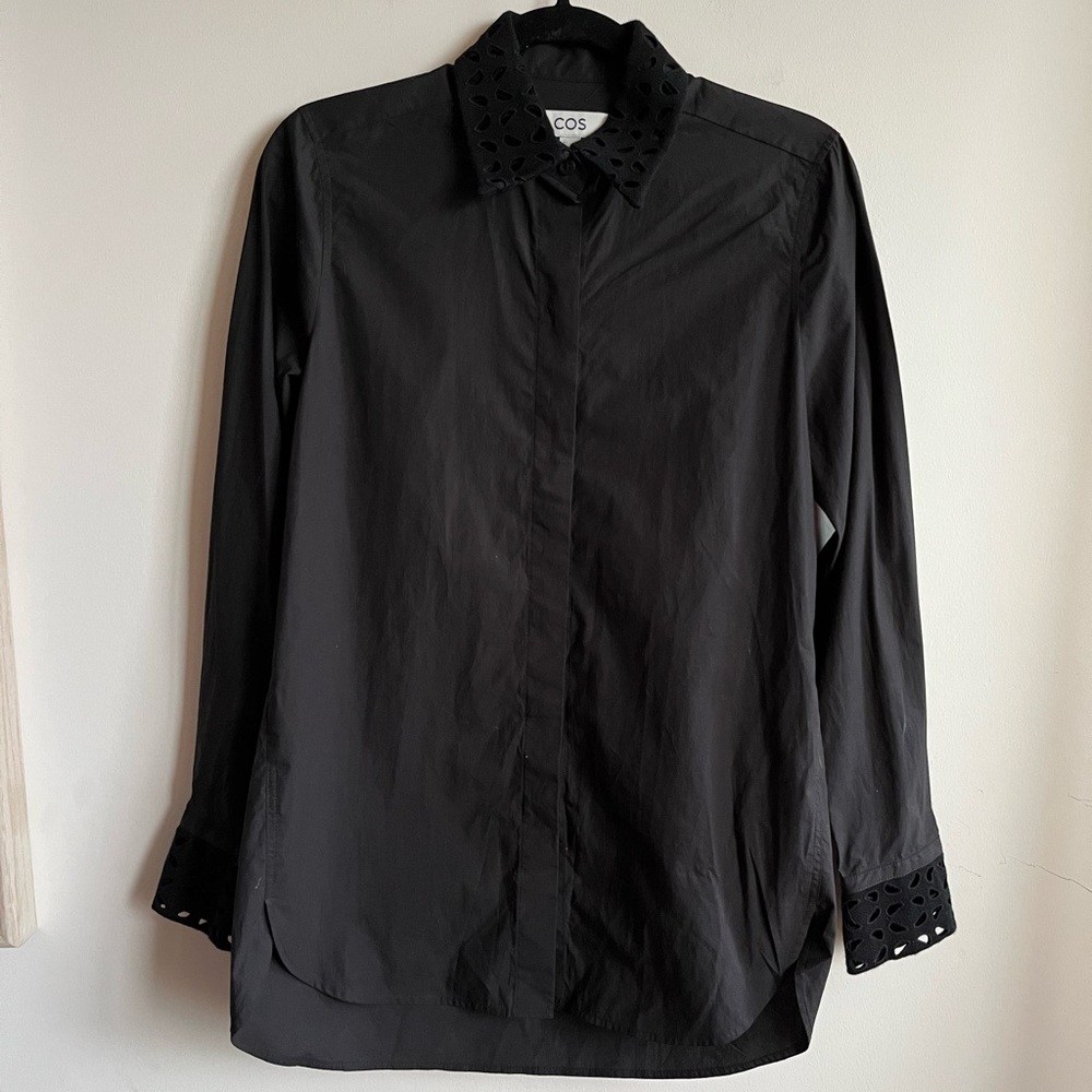 COS REGULAR-FIT MACRAMÉ SHIRT - Picture 3 of 13